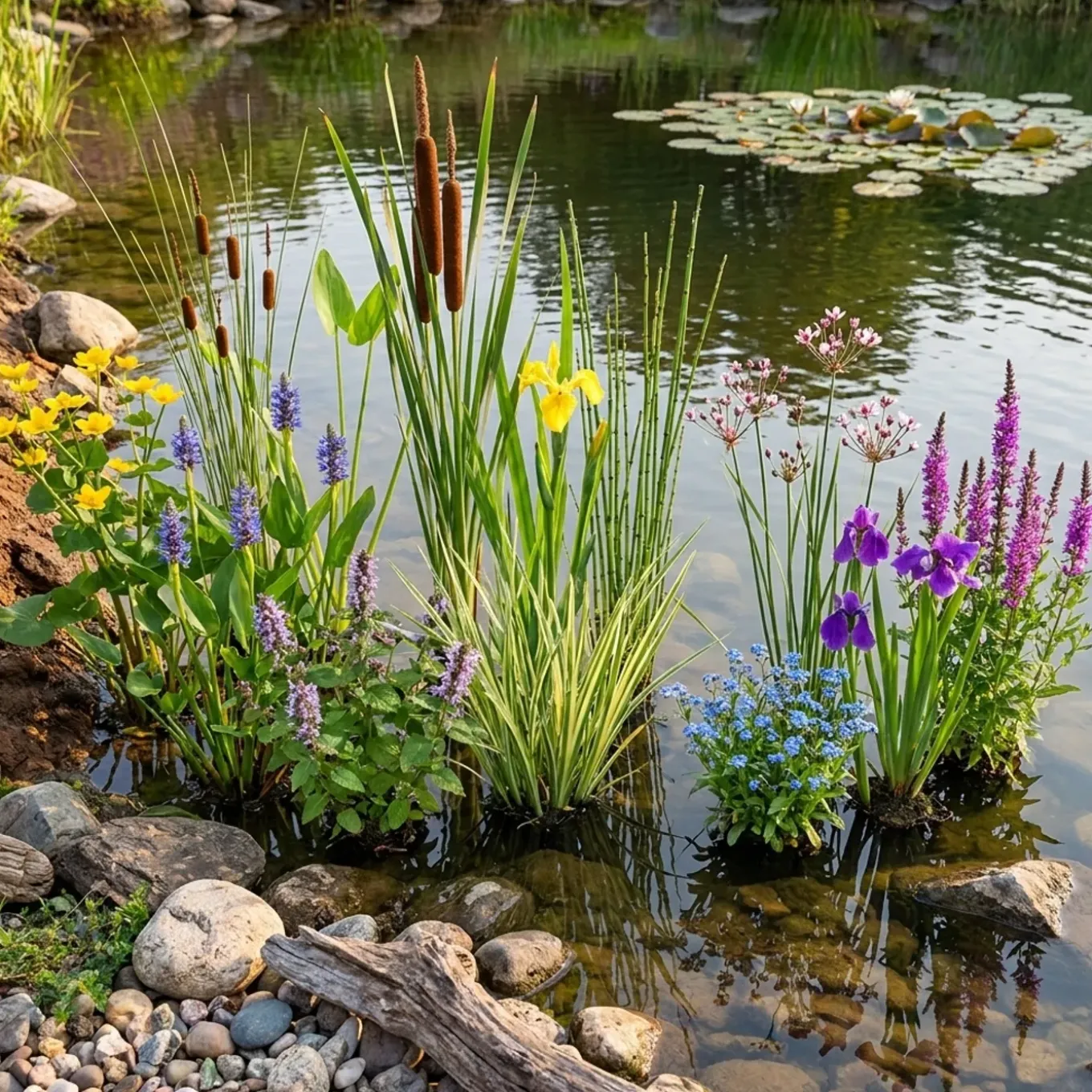 Vdvelde - Vijverplanten Verrassingsset - 12 Waterplanten Incl. 3 Vijvermanden