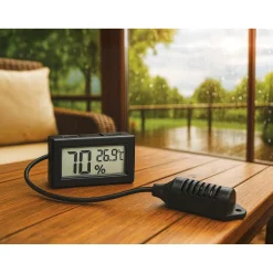 Velleman Digitale Inbouw Thermometer/hygrometer, Groot Display, Abs-behuizing