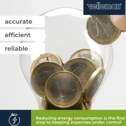 Velleman Energiemeter Din 1 Fase, Stroommeter, Kwh Meter Voor Din-railmontage