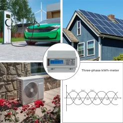 Velleman Energiemeter Din 3 Fasen, Stroommeter, Kwh Meter Voor Din-railmontage