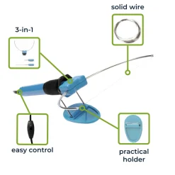 Velleman 3-in-1 Piepschuimsnijder, Met 3 Verwisselbare Opzetstukken: Gloeidraad, Warm Snijmes En Gra