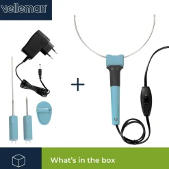 Velleman 3-in-1 Piepschuimsnijder, Met 3 Verwisselbare Opzetstukken: Gloeidraad, Warm Snijmes En Gra