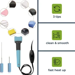 Velleman 3-in-1 Piepschuimsnijder, Met 3 Verwisselbare Opzetstukken: Gloeidraad, Warm Snijmes En Gra