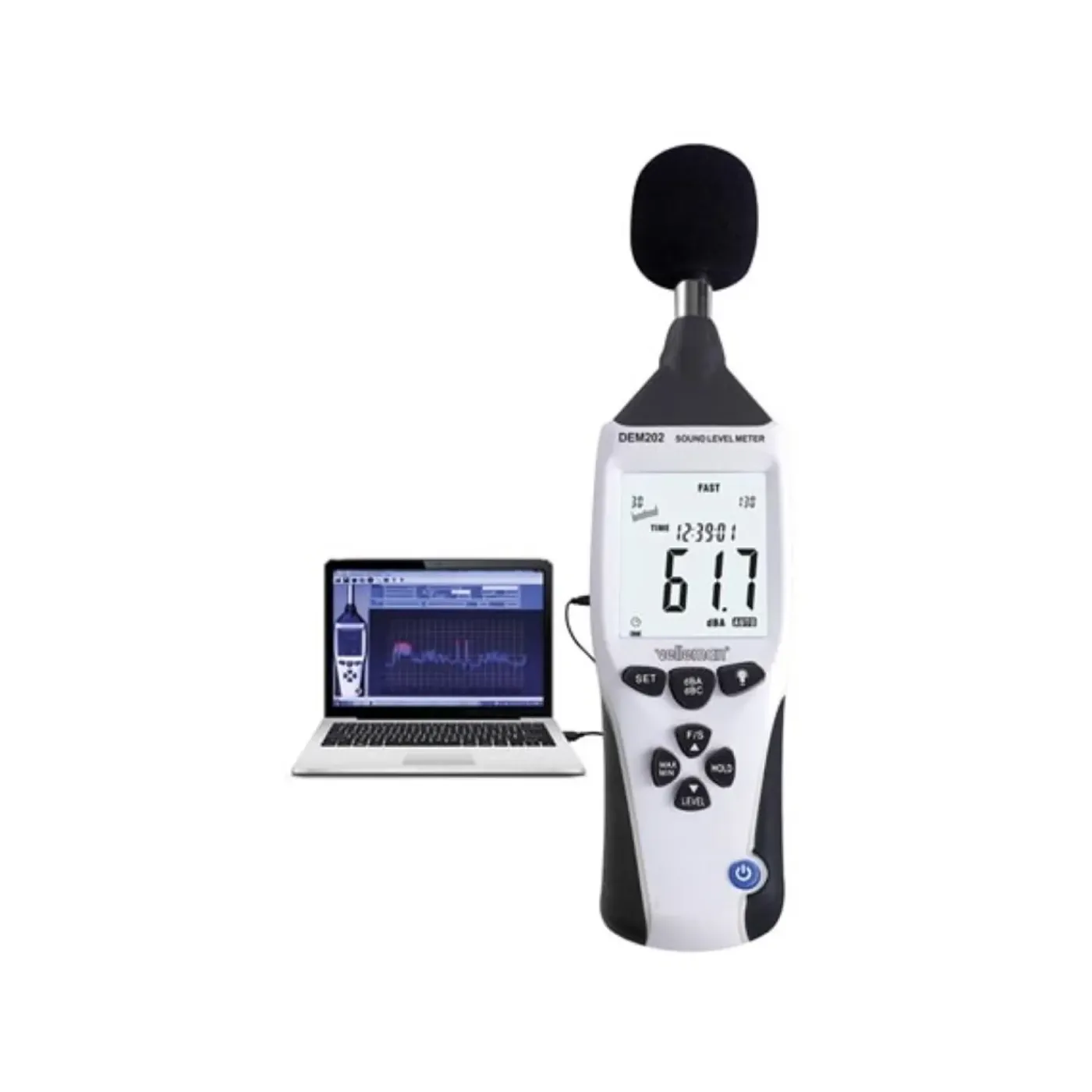 Velleman Professionele Geluidsniveaumeter, Datalogger, Usb-interface, 262144 Metingen