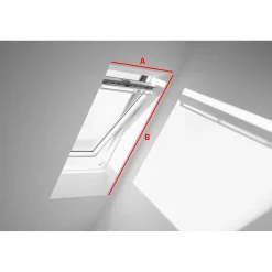 Velux Dakraamhor White Line - 112x200cm - Wit - Aluminium