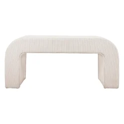Vente-unique Bankje Calvelo Beige - L 110cm X B 41cm X H 46cm