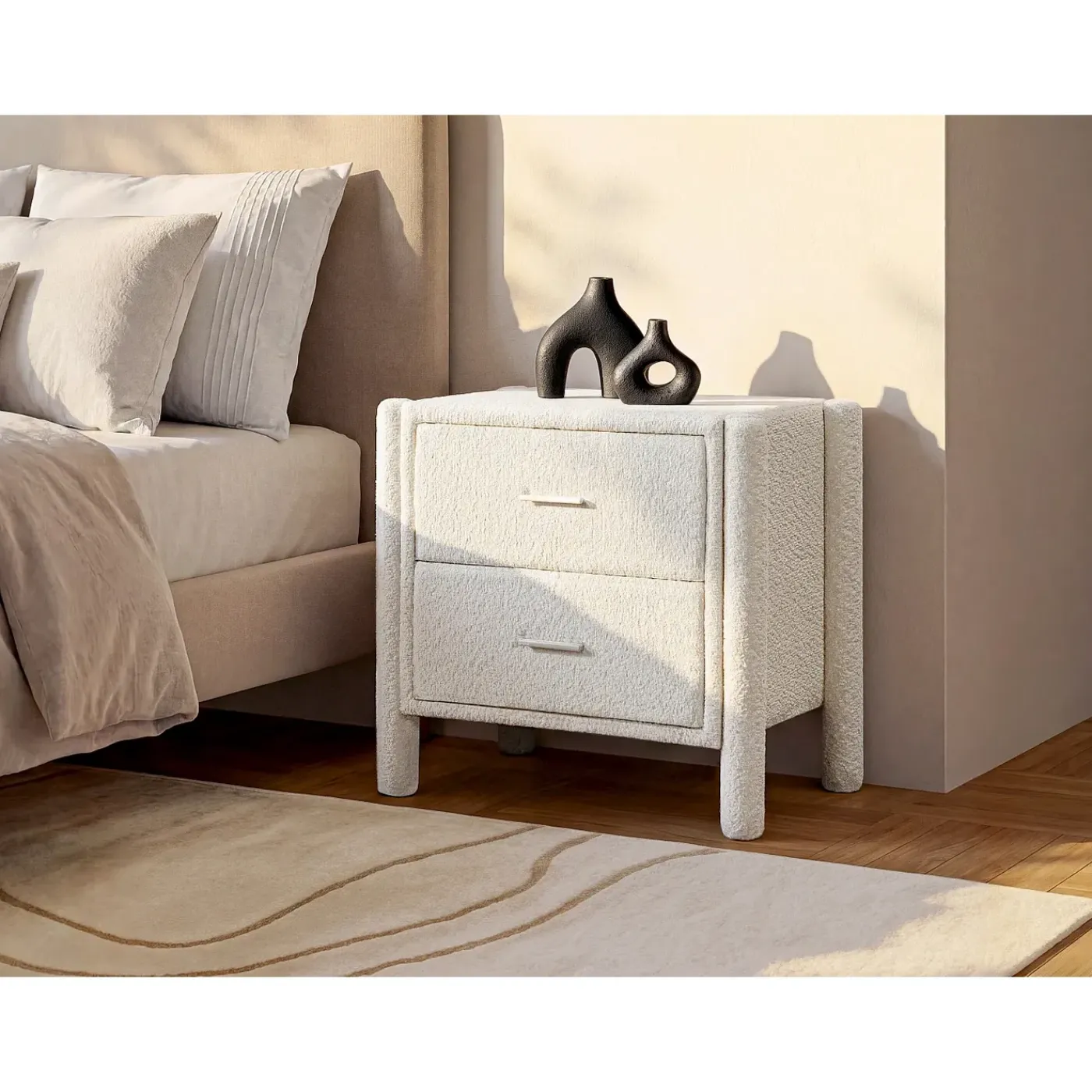 Vente-unique Bedside Table Conomo Wit - L 61cm X B 42cm X H 56cm