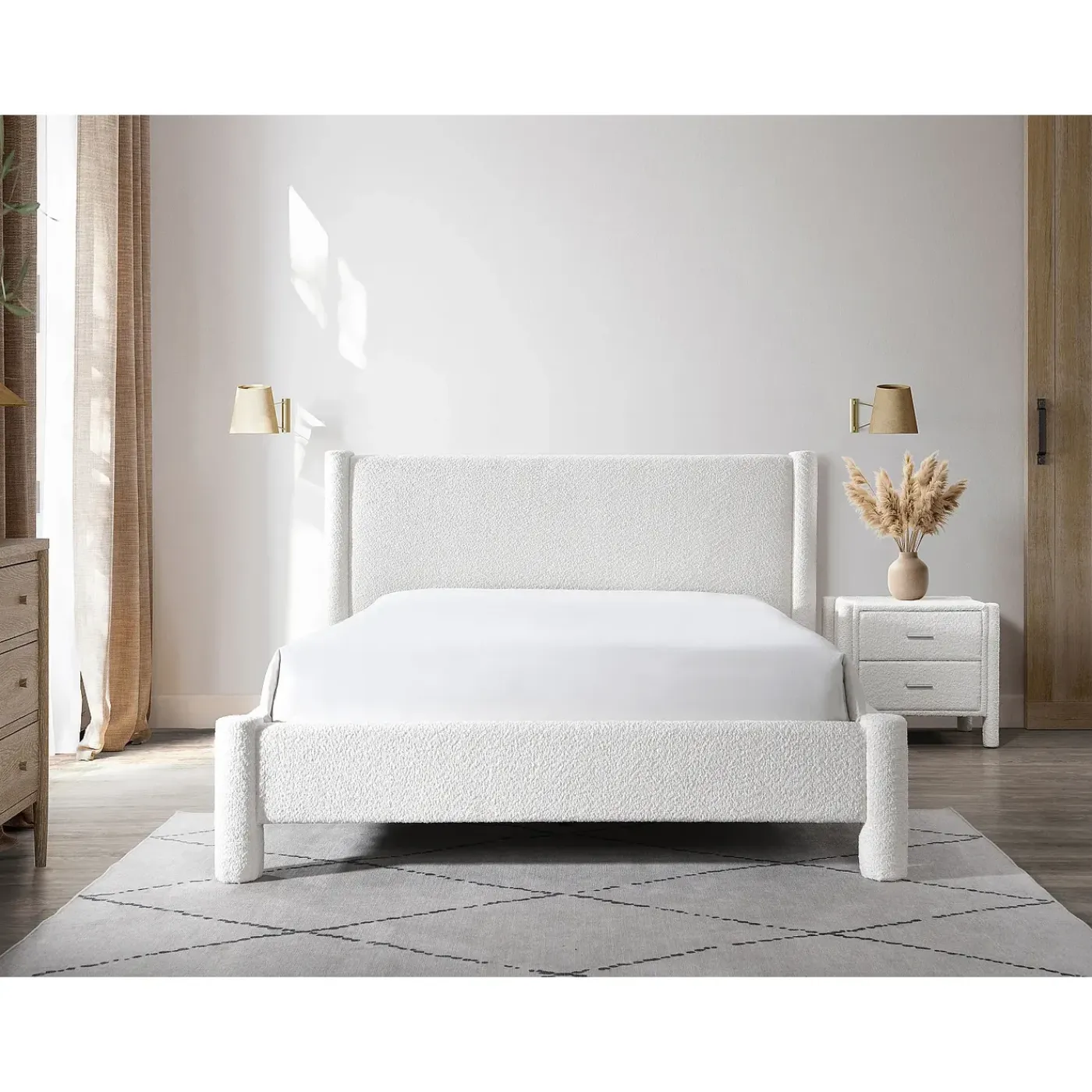 Vente-unique Bedside Table Conomo Wit - L 61cm X B 42cm X H 56cm
