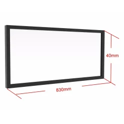 Vente-unique Bovenlicht Seneca Zwart - L 83cm X B 3.5cm X H 40cm
