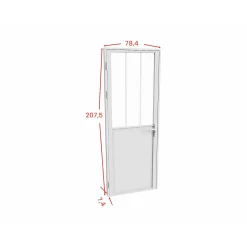 Vente-unique Deur Blok Ermelo Wit - L 73cm X B 3.5cm X H 204cm