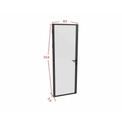 Vente-unique Deur Blok Loxton Zwart - L 83cm X B 3.5cm X H 204cm