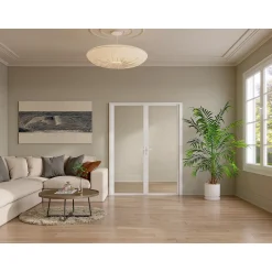 Vente-unique Deur Blok Loxton Wit - L 93cm X B 3.5cm X H 204cm