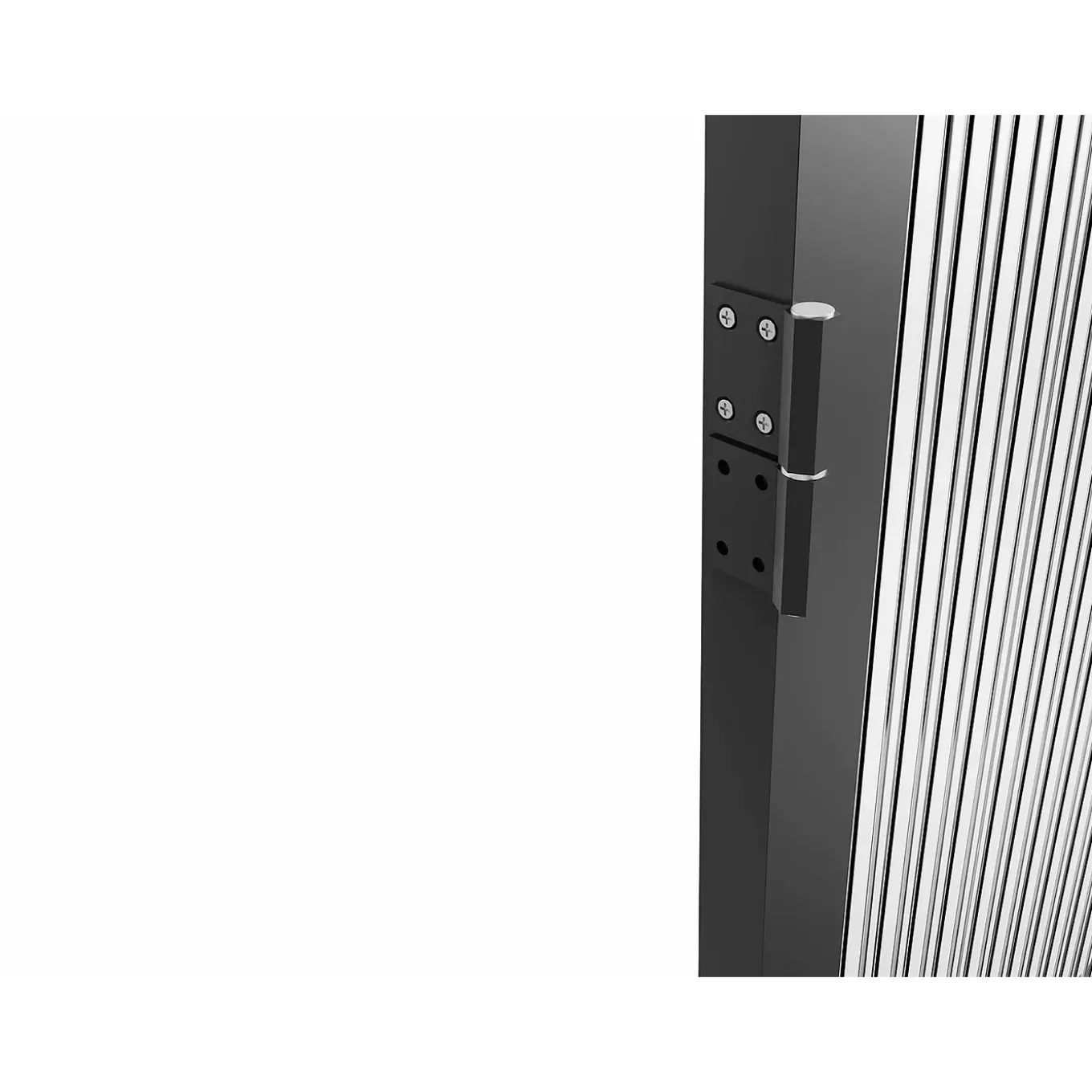 Vente-unique Deur Blok Loxton Zwart - L 83cm X B 3.5cm X H 204cm