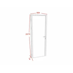 Vente-unique Deur Blok Loxton Wit - L 93cm X B 3.5cm X H 204cm