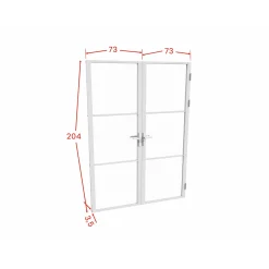 Vente-unique Deur Blok Maseru Wit - L 73cm X B 3.5cm X H 204cm