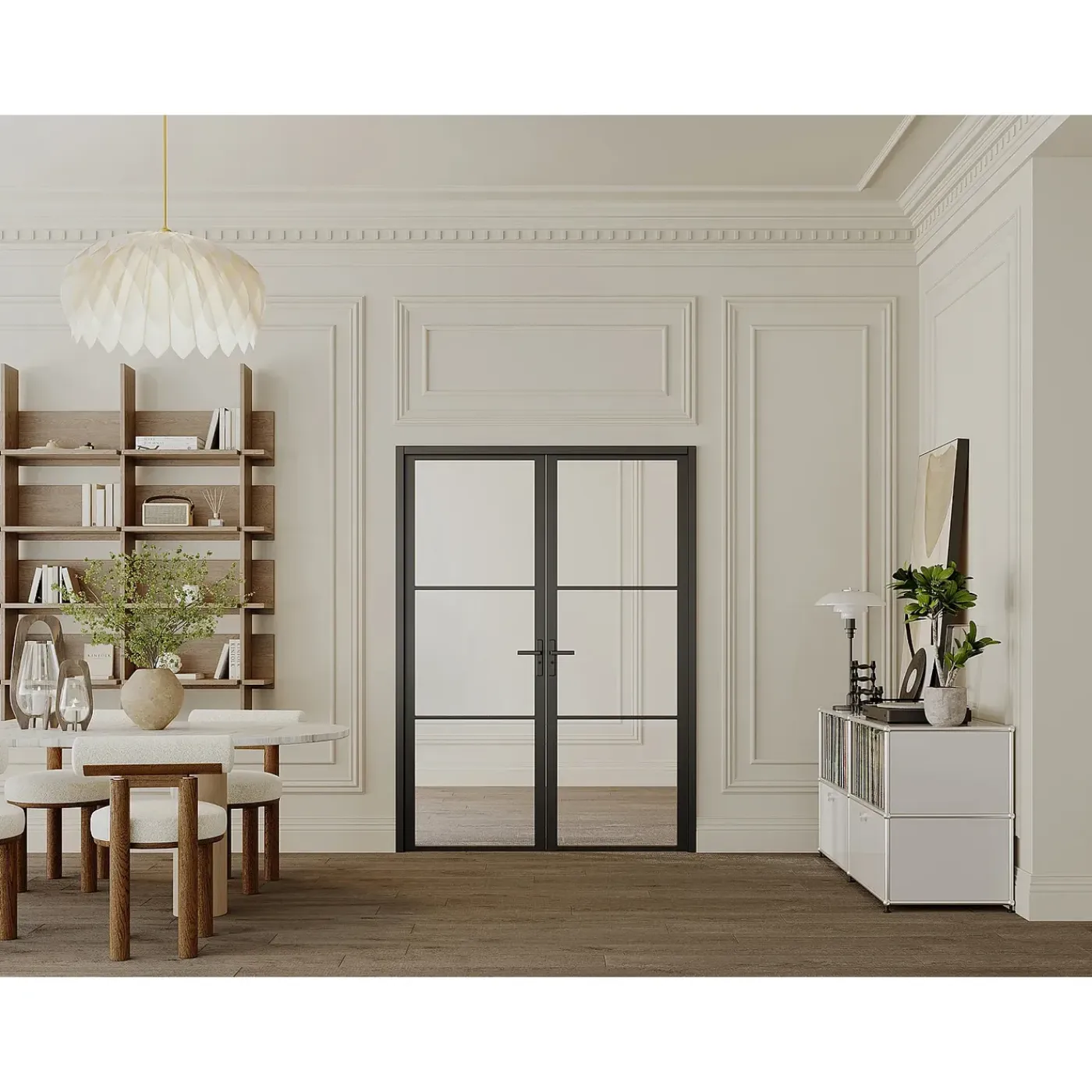 Vente-unique Deur Blok Maseru Zwart - L 83cm X B 3.5cm X H 204cm