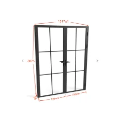 Vente-unique Deur Blok Maseru Zwart - L 73cm X B 3.5cm X H 204cm