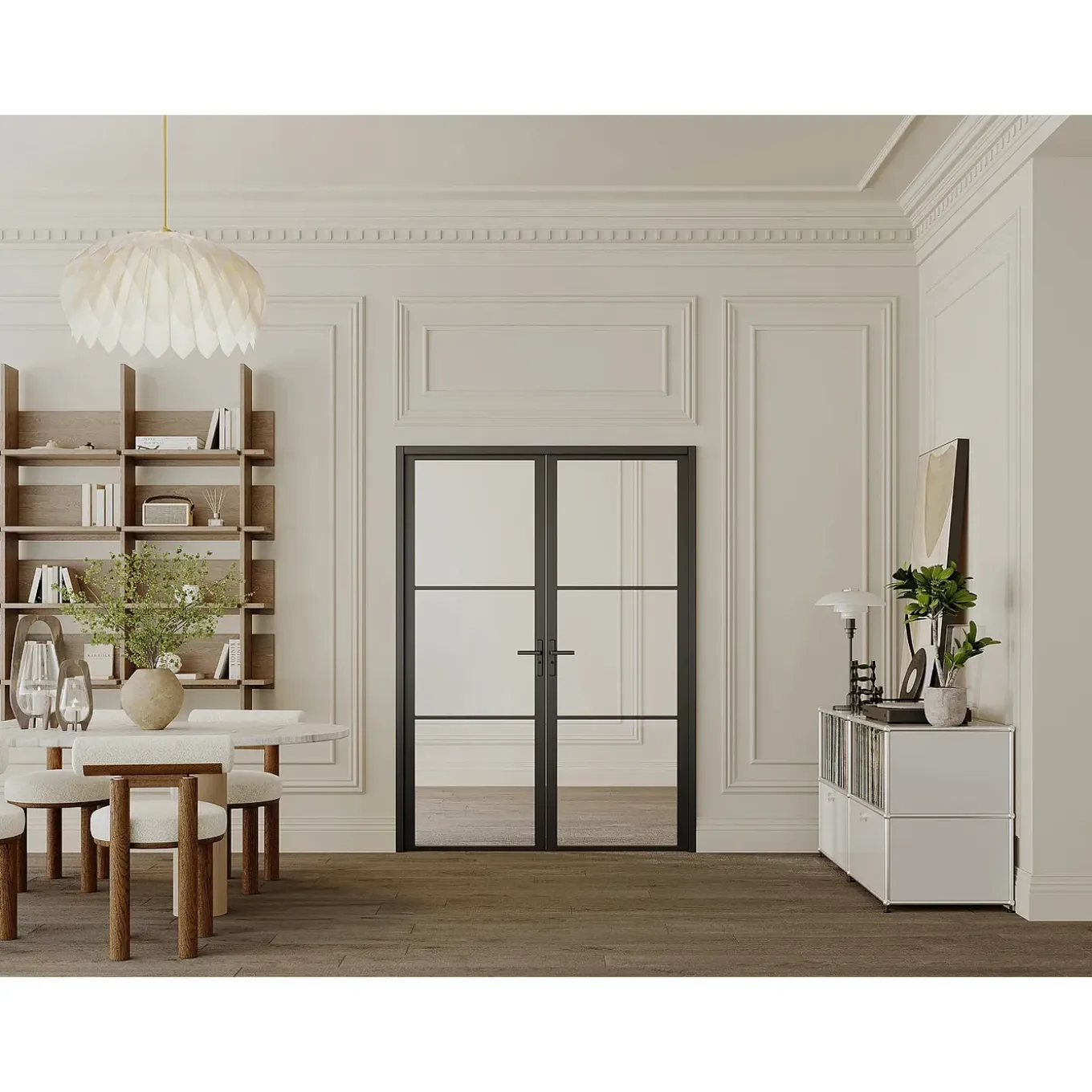 Vente-unique Deur Blok Maseru Zwart - L 73cm X B 3.5cm X H 204cm