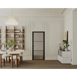 Vente-unique Deur Blok Maseru Zwart - L 83cm X B 3.5cm X H 204cm