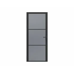 Vente-unique Deur Blok Maseru Zwart - L 83cm X B 3.5cm X H 204cm