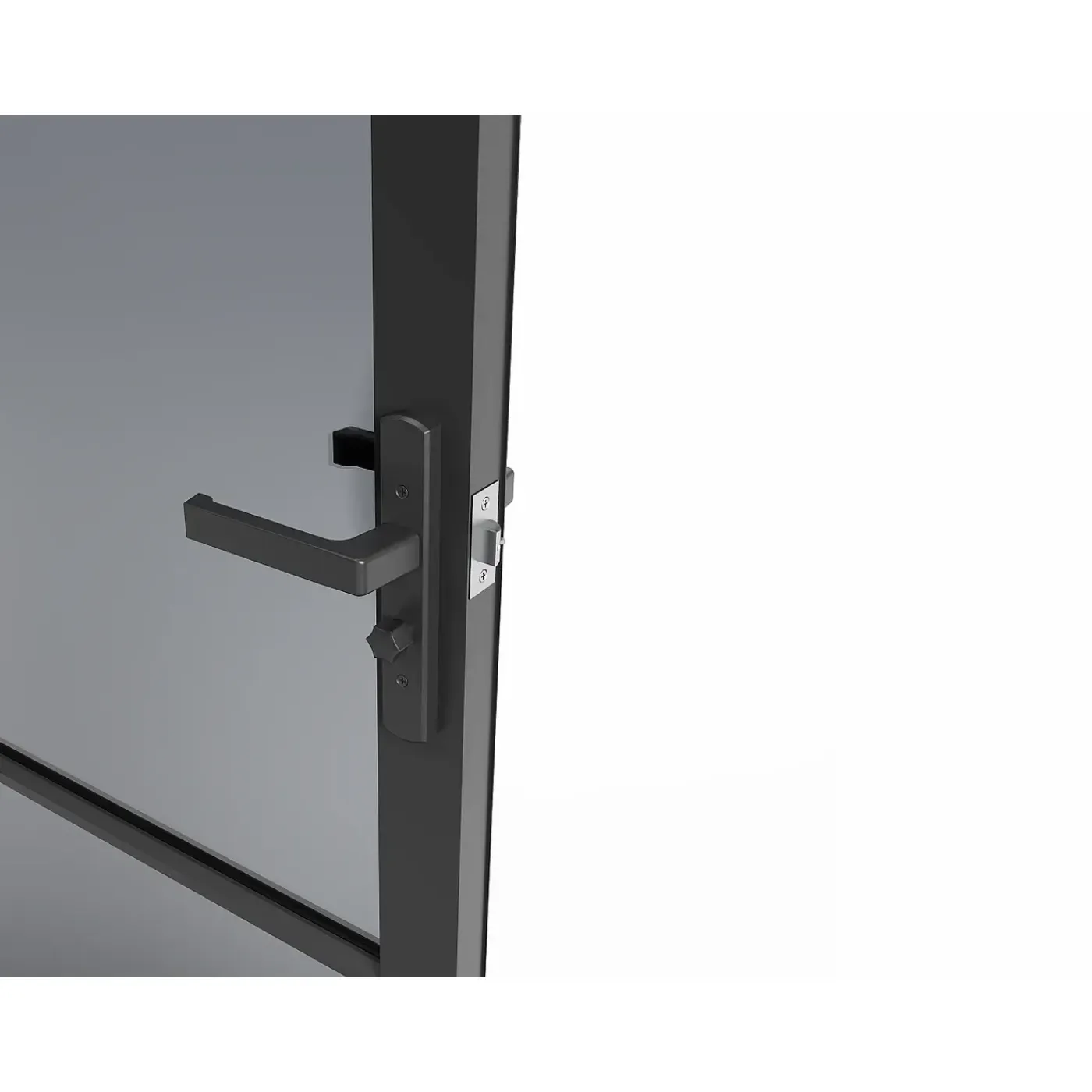 Vente-unique Deur Blok Maseru Zwart - L 83cm X B 3.5cm X H 204cm