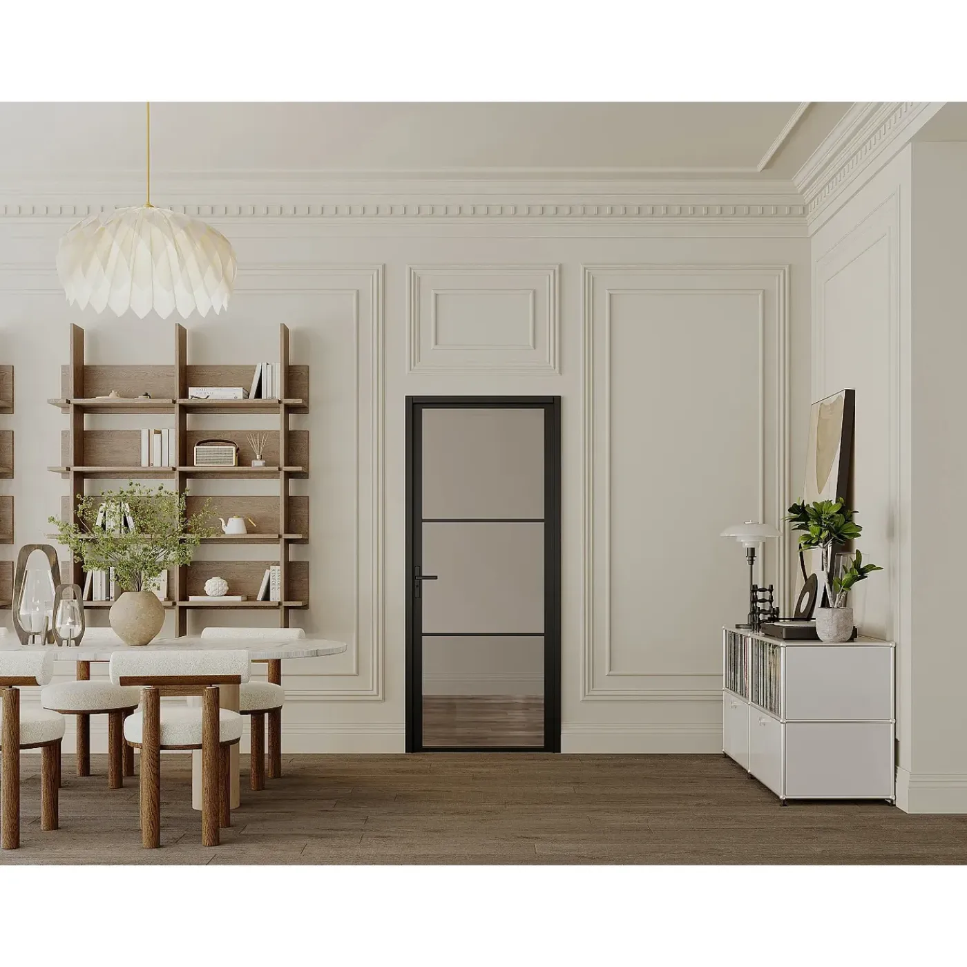 Vente-unique Deur Blok Maseru Zwart - L 83cm X B 3.5cm X H 204cm
