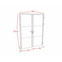 Vente-unique Deur Blok Maseru Wit - L 93cm X B 3.5cm X H 204cm