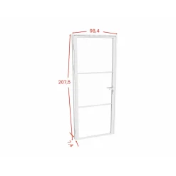 Vente-unique Deur Blok Maseru Wit - L 93cm X B 3.5cm X H 204cm