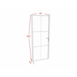 Vente-unique Deur Blok Seroto Wit - L 83cm X B 3.5cm X H 204cm