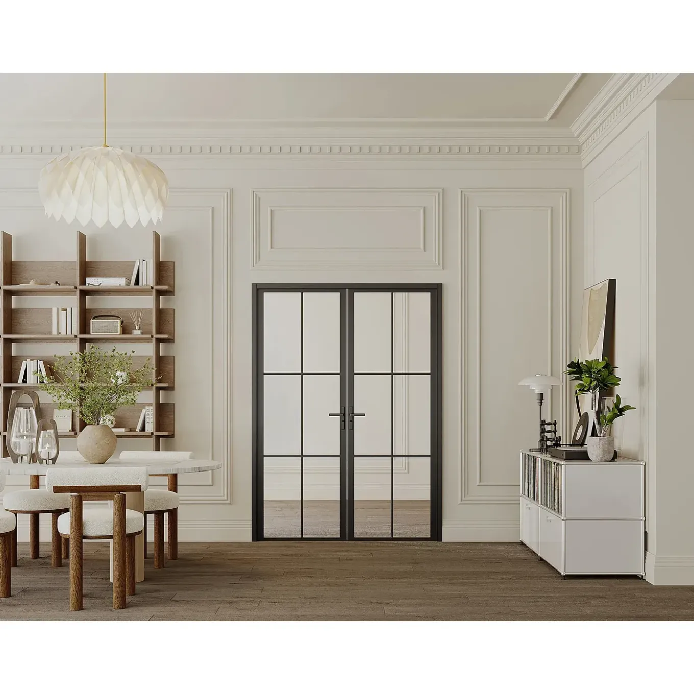 Vente-unique Deur Blok Seroto Zwart - L 73cm X B 3.5cm X H 204cm