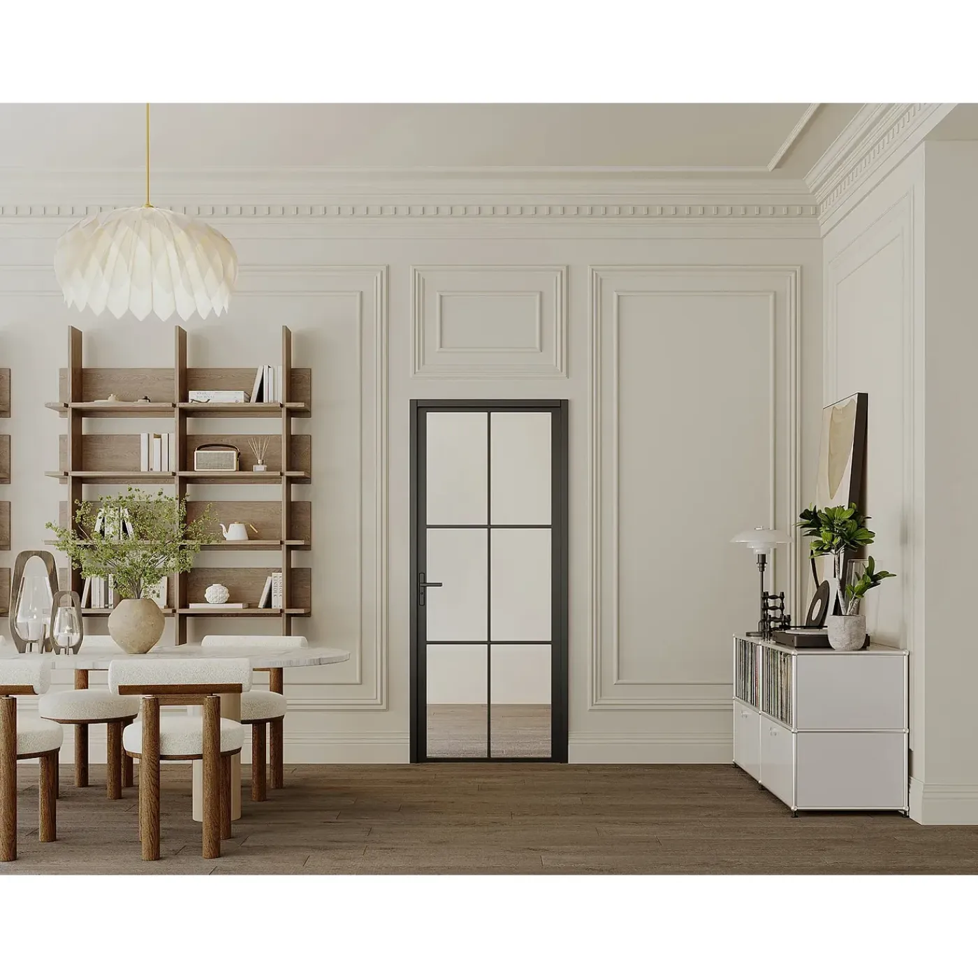 Vente-unique Deur Blok Seroto Zwart - L 83cm X B 3.5cm X H 204cm