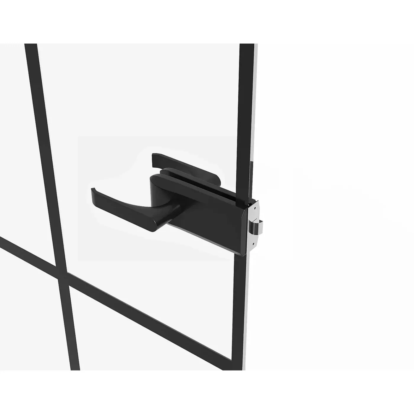 Vente-unique Deur Blok Seroto Zwart - L 93cm X B 0.8cm X H 204cm