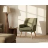 Vente-unique Fauteuil Serino Groen - L 65cm X B 68cm X H 79cm