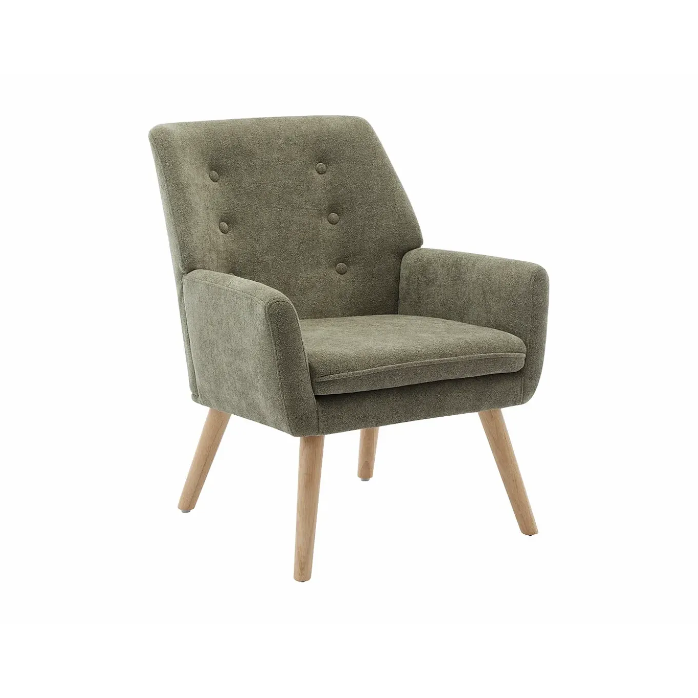 Vente-unique Fauteuil Serino Groen - L 65cm X B 68cm X H 79cm