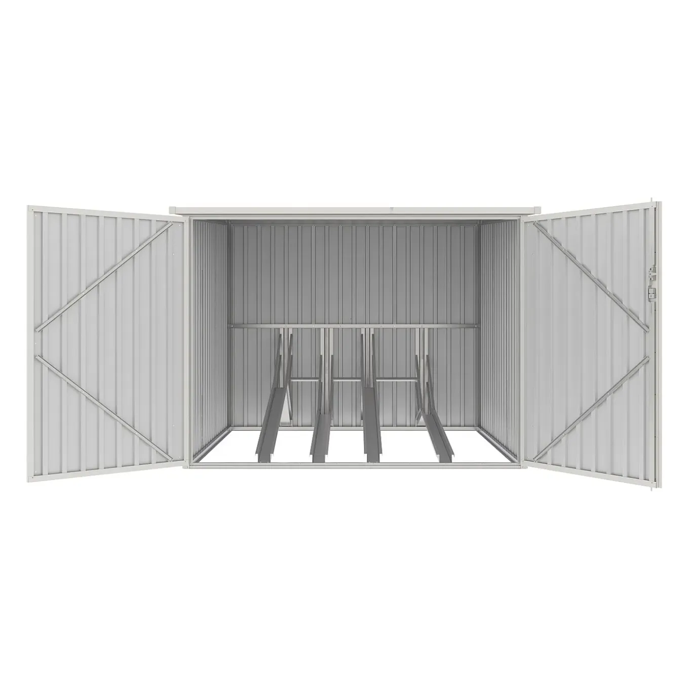 Vente-unique Fietsenberging Niki Antracietgrijs - L 189cm X B 189cm X H 142cm