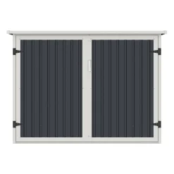 Vente-unique Fietsenberging Niki Antracietgrijs - L 189cm X B 189cm X H 142cm