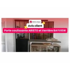 Vente-unique Glazen Binnenraam Bayview Zwart - L 90cm X B 3.5cm X H 105cm