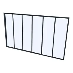 Vente-unique Glazen Binnenraam Bayview Zwart - L 180cm X B 3.5cm X H 105cm