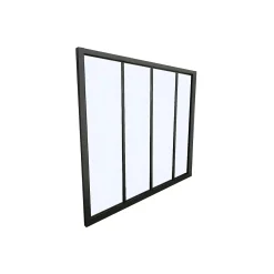 Vente-unique Glazen Binnenraam Bayview Zwart - L 120cm X B 3.5cm X H 105cm