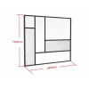 Vente-unique Glazen Binnenraam Fairview Zwart - L 150cm X B 3.5cm X H 130cm