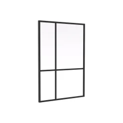 Vente-unique Glazen Binnenraam Toniba Zwart - L 90cm X B 3.5cm X H 130cm