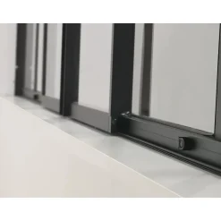 Vente-unique Glazen Binnenraam Ravena Zwart - L 120cm X B 3.5cm X H 105cm