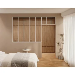 Vente-unique Glazen Binnenraam Bayview Wit - L 4.2cm X B 2.2cm X H 40cm