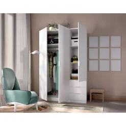Vente-unique Kast Listowel Wit - L 121cm X B 52cm X H 184cm