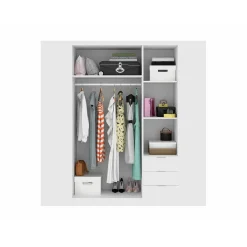 Vente-unique Kast Listowel Wit - L 121cm X B 52cm X H 184cm