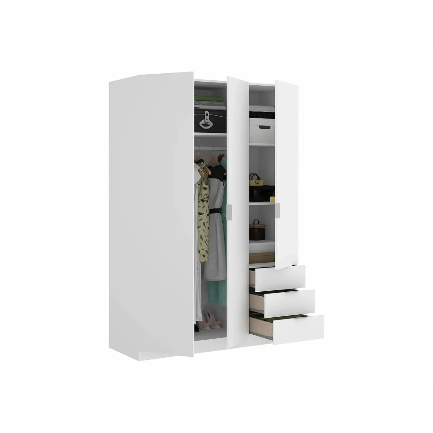 Vente-unique Kast Listowel Wit - L 121cm X B 52cm X H 184cm