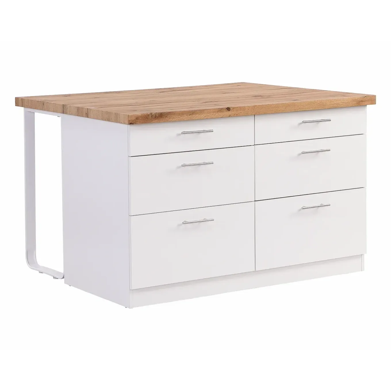 Vente-unique Keukeneiland Alegrita Beige - L 126cm X B 104cm X H 80cm