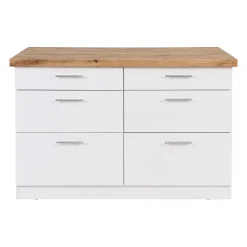 Vente-unique Keukeneiland Alegrita Beige - L 126cm X B 104cm X H 80cm