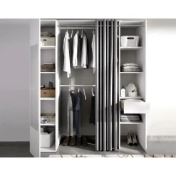 Vente-unique Open Kledingkast Bertrand Wit - L 177.5cm X B 50cm X H 205cm