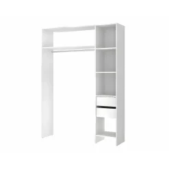 Vente-unique Open Kledingkast Gontran Wit - L 164cm X B 141cm X H 205cm
